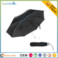 Windproof nylon cheap 3 folding corporate gift umbrella with case